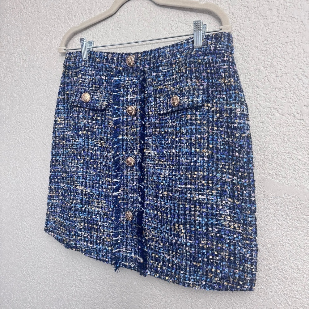 NWT Walter Baker Iliana Aurora Tweed Skirt Size 12 - Picture 3 of 7